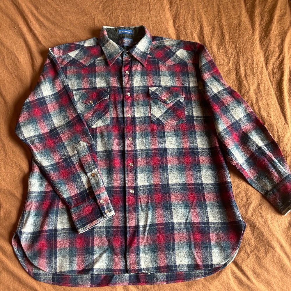 Pendleton 100% wool Western men's XL long
